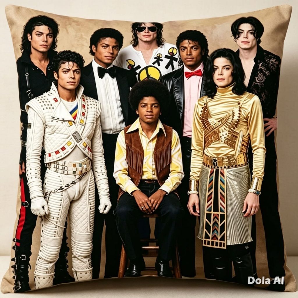 capa de almofada Michael Jackson modelo 325 decorativa