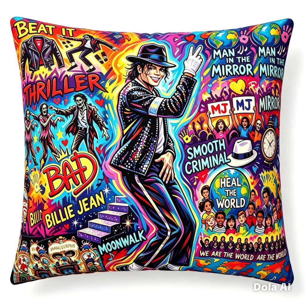 capa de almofada Michael Jackson modelo AD1 decorativa