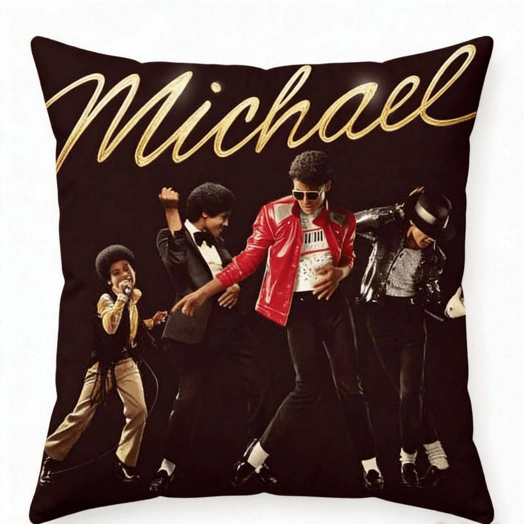 capa de almofada michael jackson modelo aei 1 decorativa