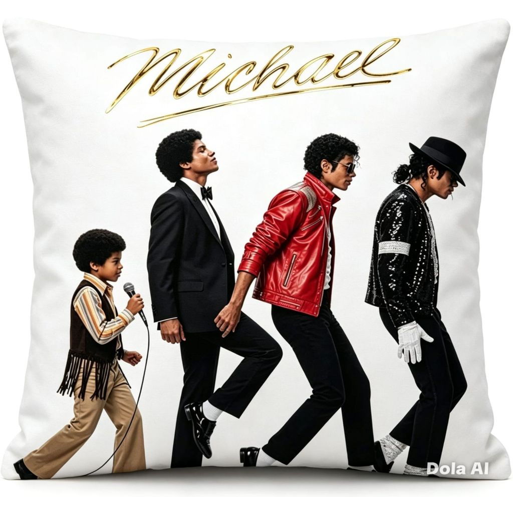 capa de almofada Michael Jackson modelo 36 decorativa