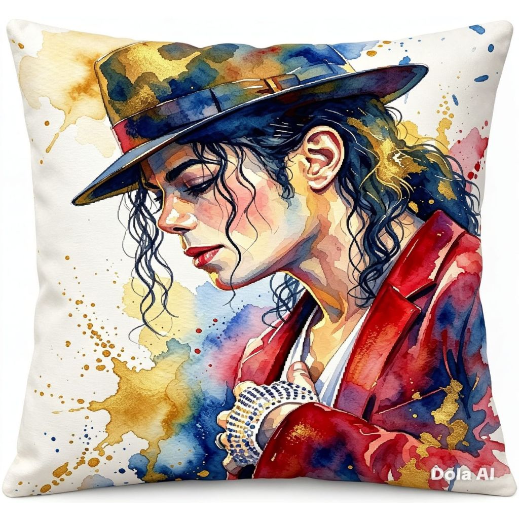 capa de almofada Michael Jackson modelo ae01 decorativa