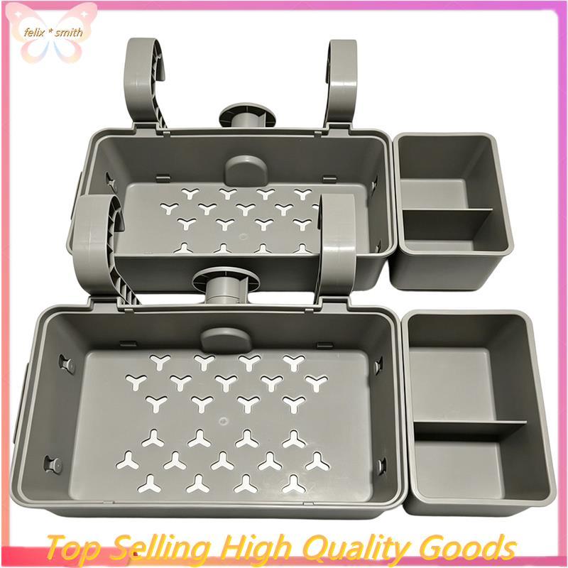 Bandeja De Cesta De Armazenamento À Beira Da Piscina De 2 Unidades Portátil Com Suporte De Copo Essencial Acima Do Solo