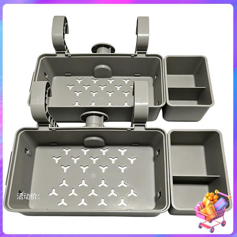 [Bom Negócio] Bandeja Portátil Para Cesta De Armazenamento À Beira Da Piscina (2 Unidades) Com Porta-Copos-Acessório Ess