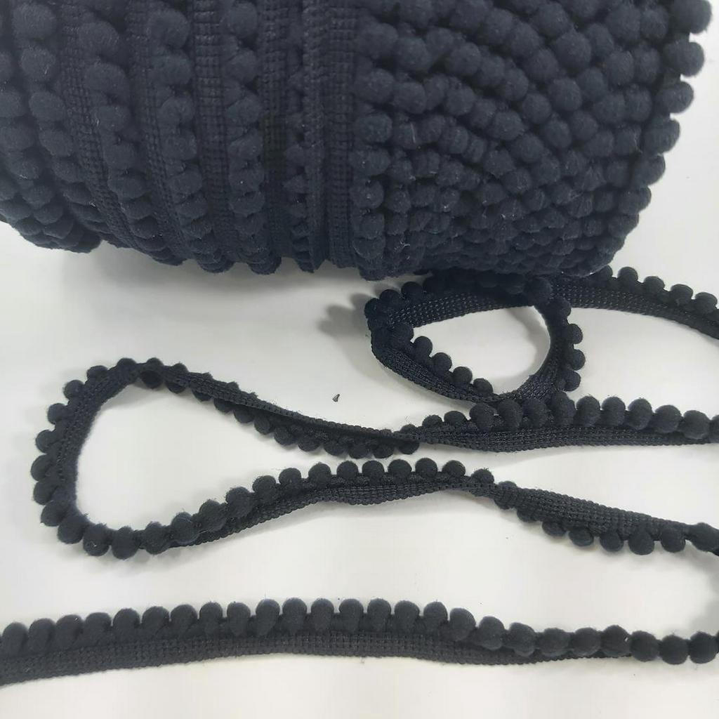 10 m Pompom Fita Grelot 16mm Preto 13620 010 - 530G71 1