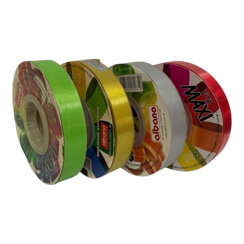50m Fita Decorativa Maxi Albano 16mm Embalagens de Presentes Cestas Arranjos - Escolha a Cor!