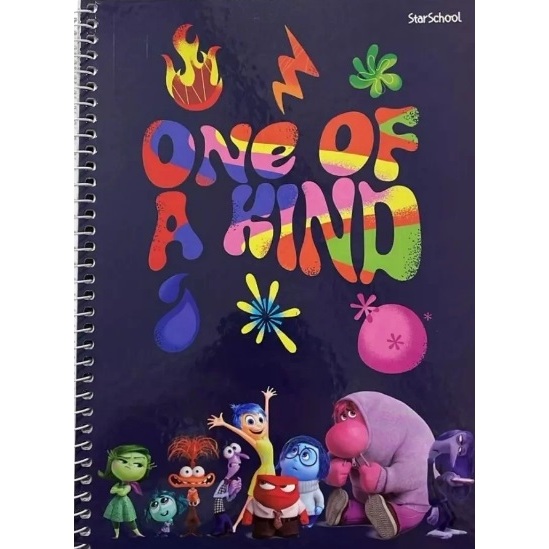 Caderno Universitário Divertidamente 2-Disney Pixar-Perfeito Escola ou Faculdade