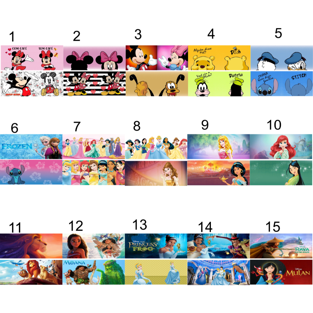 Pack 30 Estampas Impressão Prontas Sublimáticas Disney