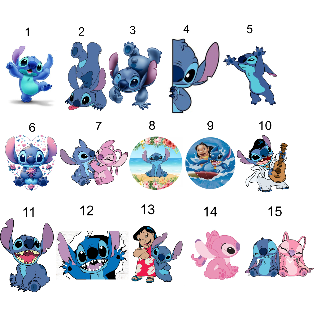 15 Estampas Sublimaticas Para Camisetas Stitch Disney Impressas Prontas