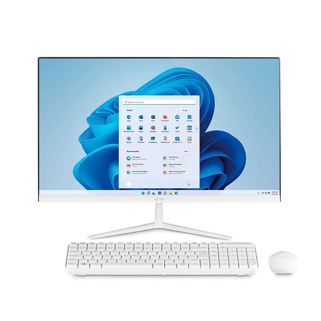 COMPUTADOR ALL IN ONE MULTI ULTRA UB830 CELERON N4020.4GB MEMORIA 120GB SSD TELA 23.8 WINDOWS 11 BRANCO
