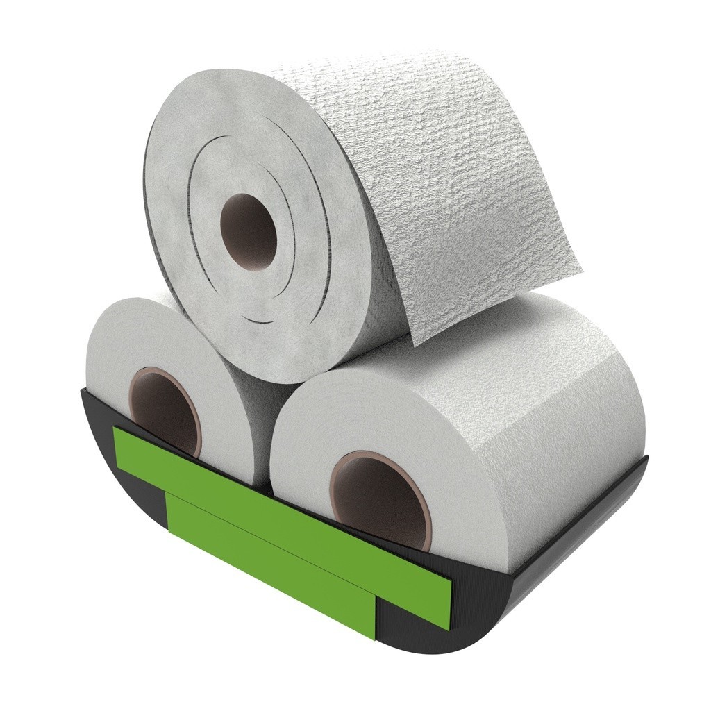 Suportede Parede Organizador Para Até 3 Rolos De Papel Higiênico Banheiro