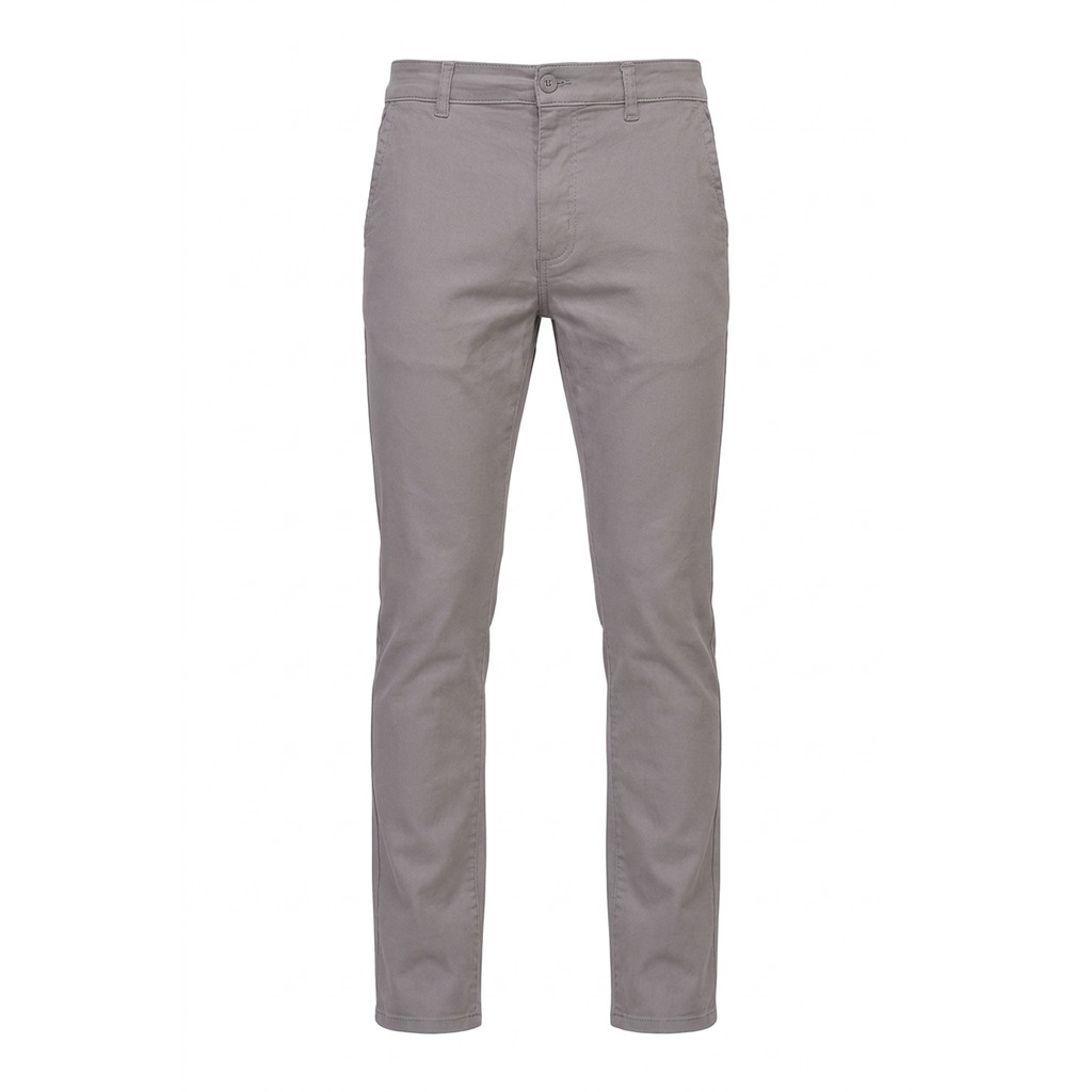 Calça Masculina Slim Essential Cinza Claro