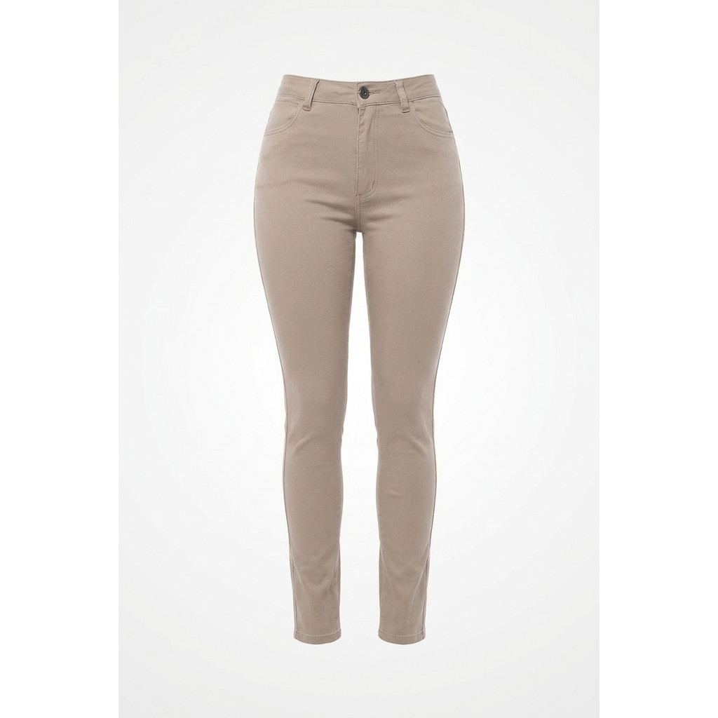 Calça Feminina Slim Cintura Alta Eclipse Cinza