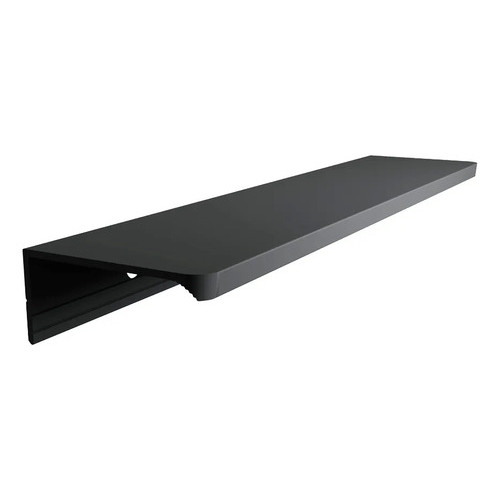 10 Puxadores 128mm Slim Sobrepor Gavetas Portas Cinza Grafit