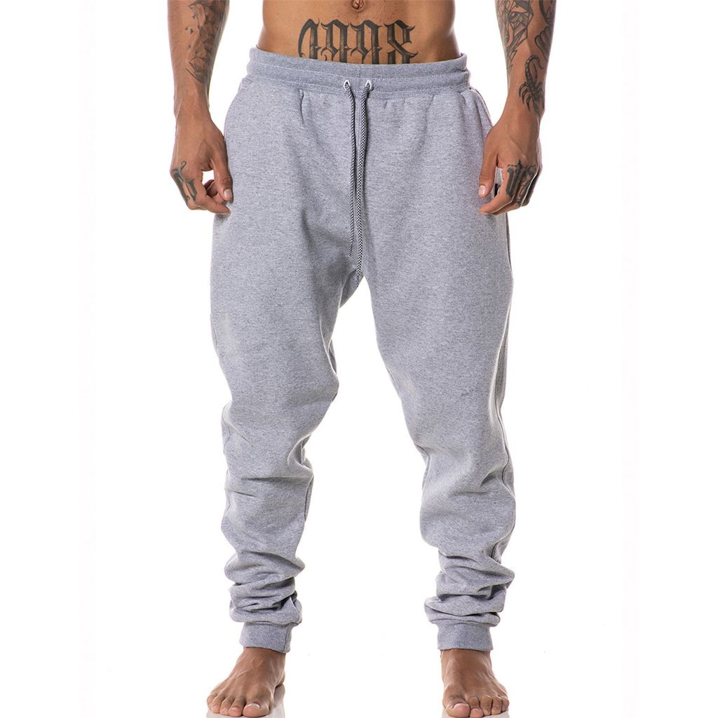 Calça Jogger  Moletom Masculino Cor Cinza Cargo Para Academia Slim