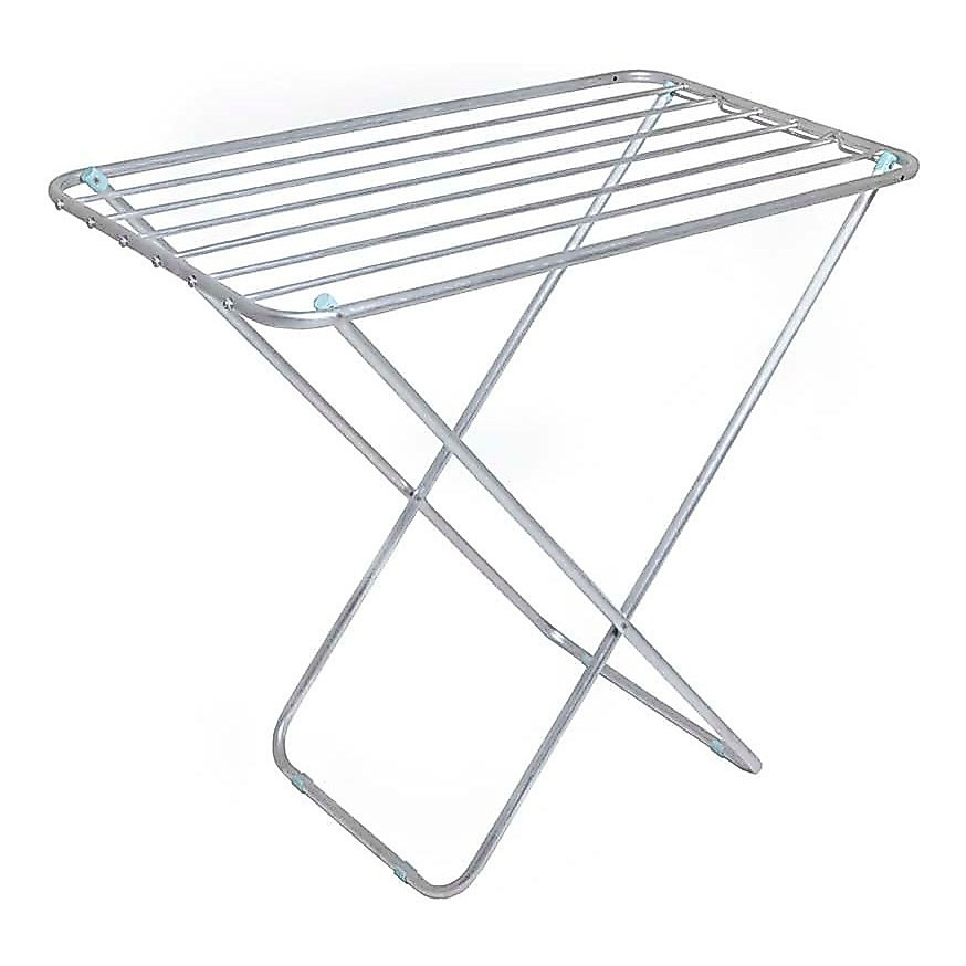 Varal de Chão Sem Abas Slim Aluminio Mor Cinza Grande Lavanderia Roupas Secagem Resistente