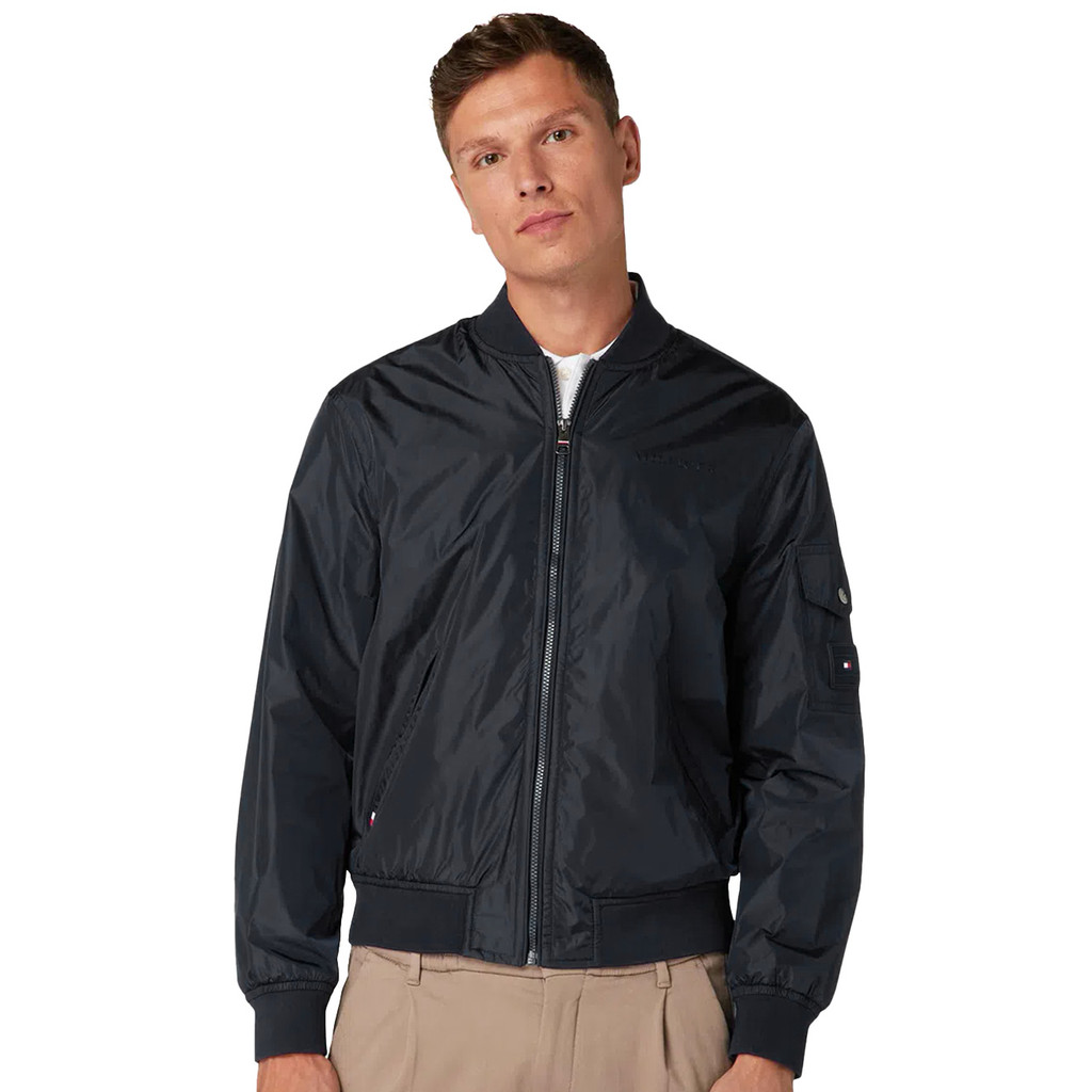 Jaqueta Tommy Hilfiger Masculina Varsity Bomber Original Azul Marinho