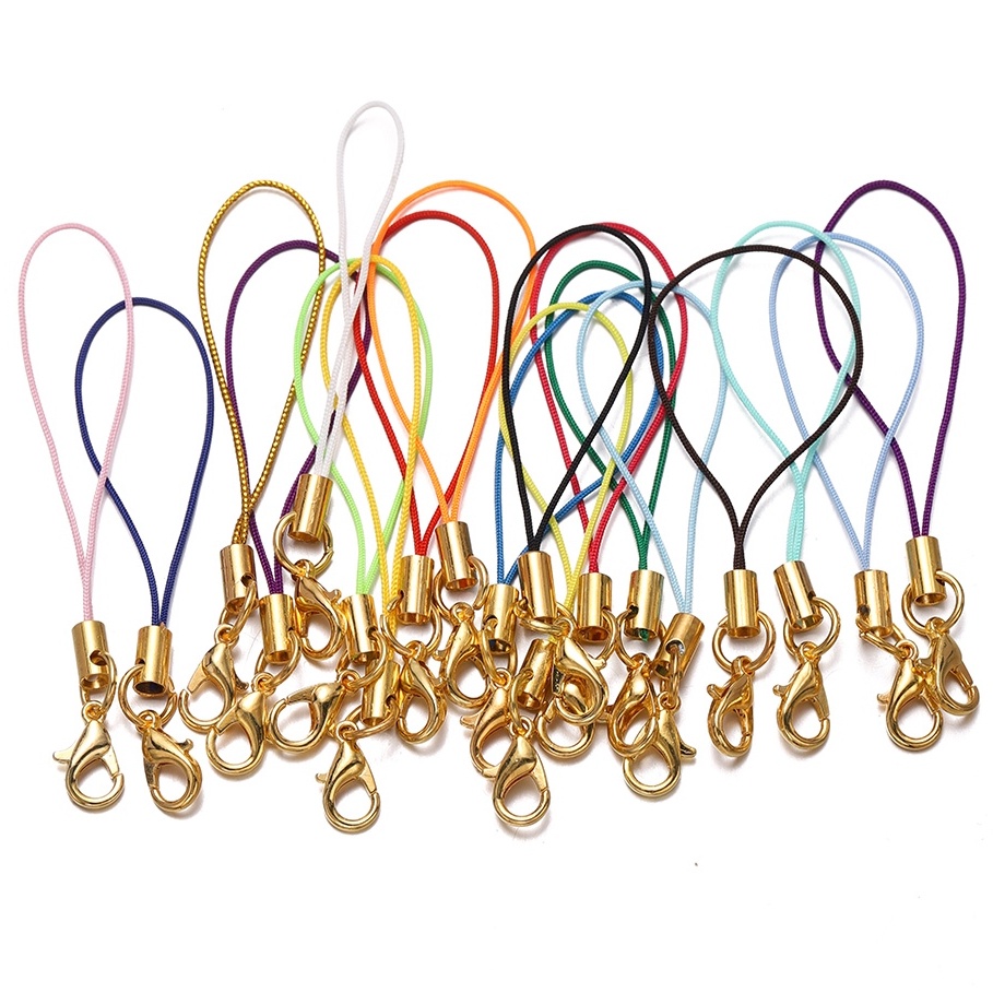 St. kunkka 20Pcs 18K Fecho de Lagosta folheado a ouro para telefone celular Porta-Chaves Porta-Chaves Porta-Chaves para carro Acessórios de Bricolagem