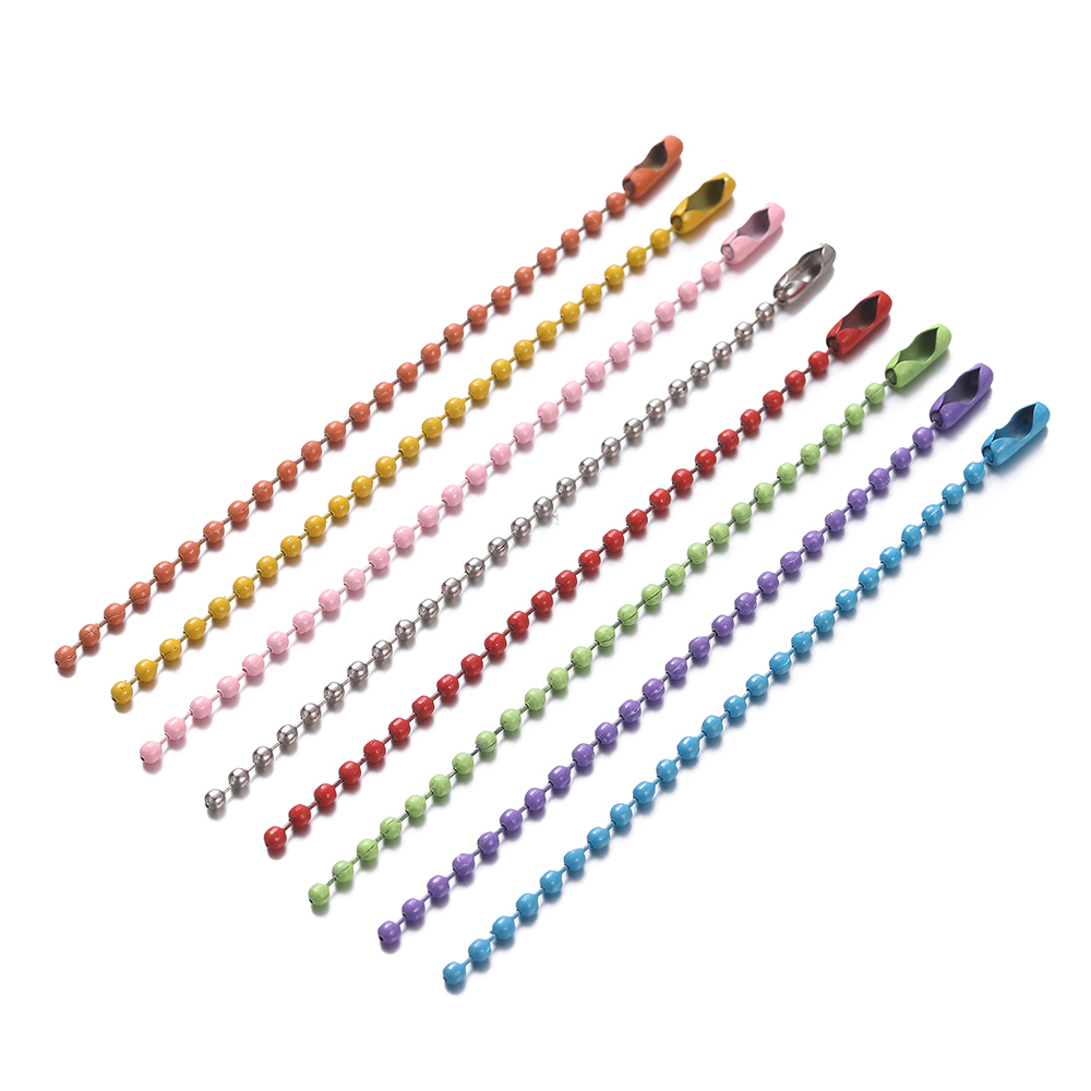ST.KUNKKA 10 pçs/saco 10.5cm doce cor grânulo corrente chaveiro semente de peixe corrente de ovo de peixe para DIY jóias