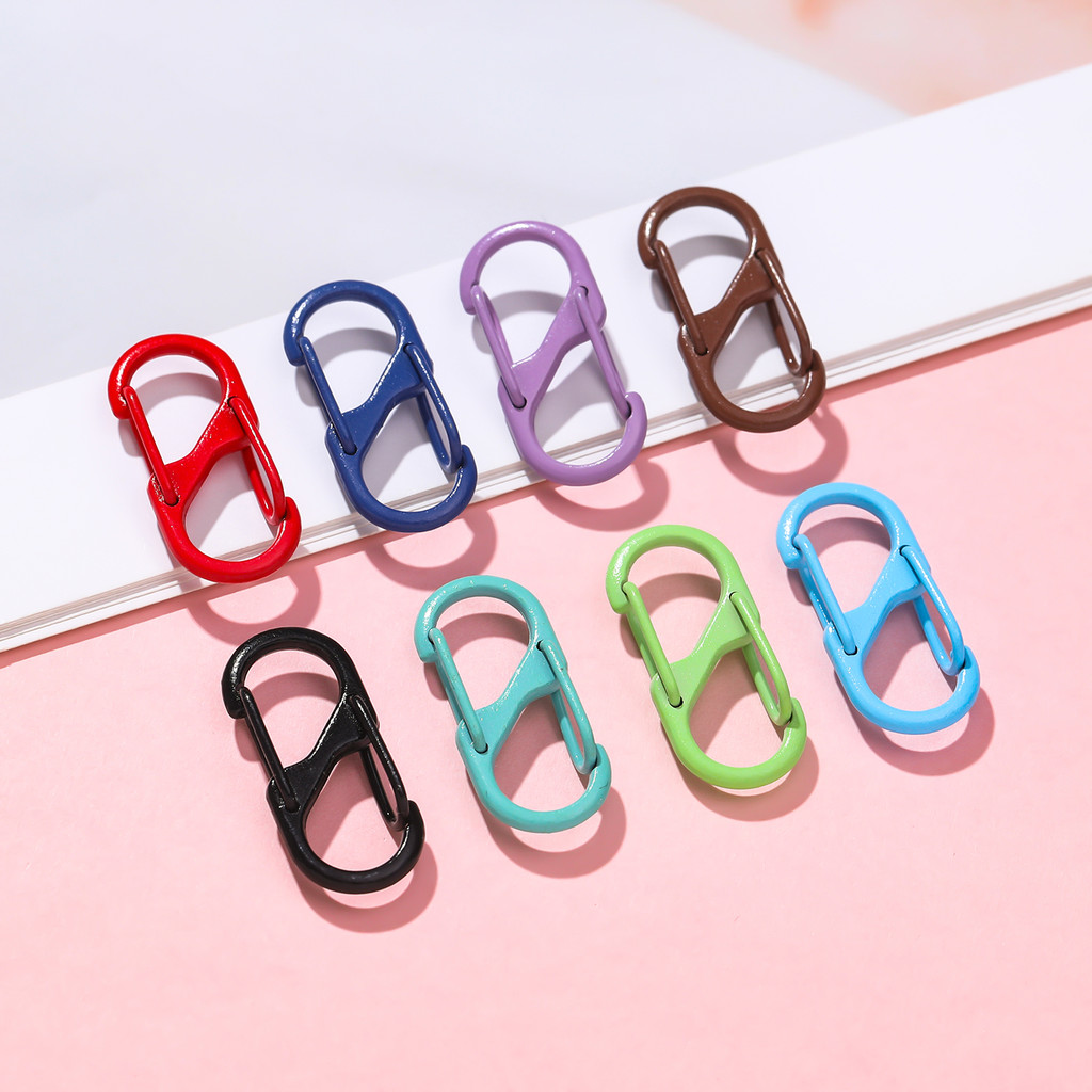Kunkka 5-10Pcs Liga Dupla Pendurada Chaveiro 13*29.5mm Primavera Fivela Garra Gancho para Produção de Chaveiro DIY