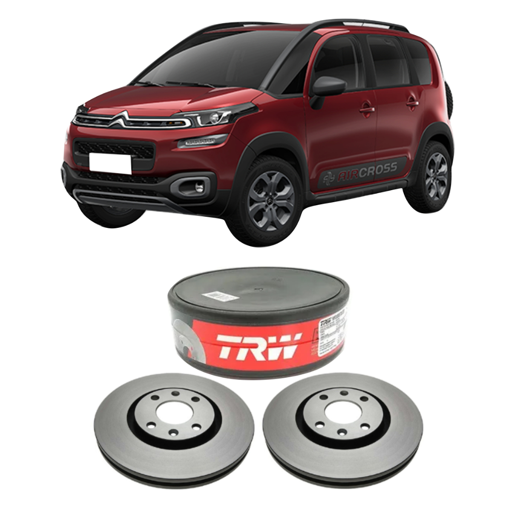 PAR DISCO DE FREIO TRW DIANTEIRO AIRCROSS 1.6 2011 A 2020