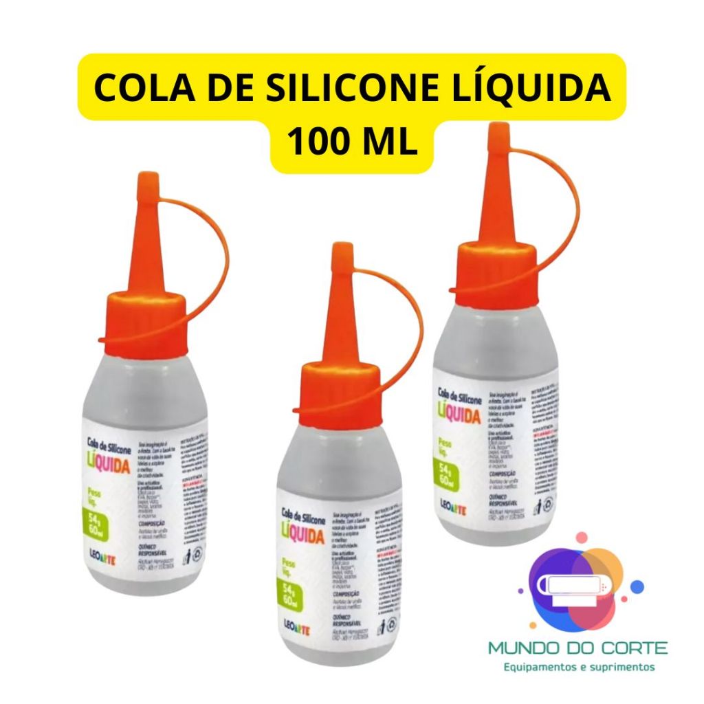 Cola silicone liquida 100ml Escolar, Artítstico E Profissional Leo&Leo