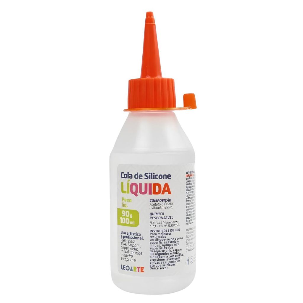 Caixa c/12 Cola Silicone líquido 90g/100ml 4313 Leo&Leo