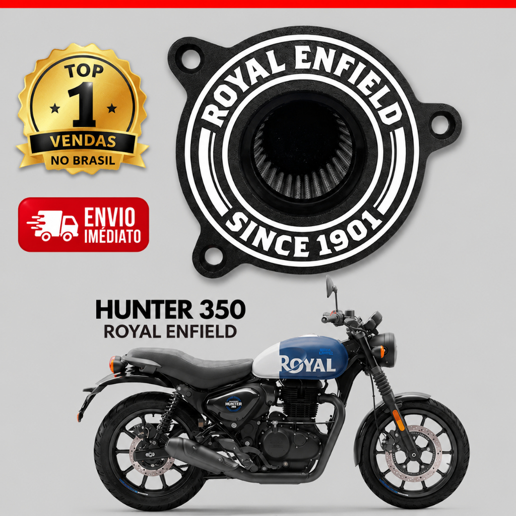 Tampa Alto Fluxo Para Filtro De Ar Royal Enfield Hunter 350