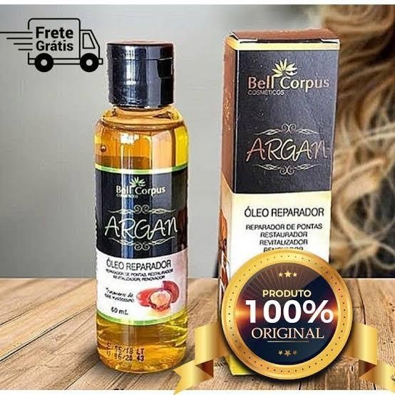 Kit com 2 unid óleo ARGAN - BELL CORPUS - reparador de pontas, restaurador, revitalizador 60 ML