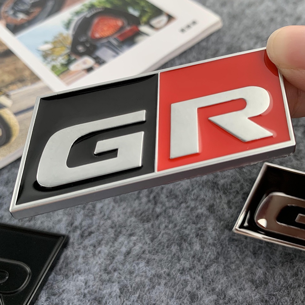 Toyota Gazoo Racing GR SPORT Metal Car Emblema De Carro Decalques Acessórios Do Tronco Para Vios Wigo Rush Corolla Fortu