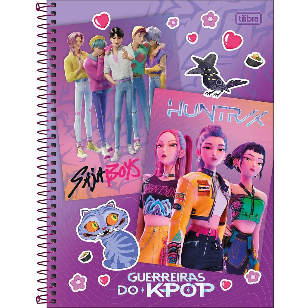 Caderno Universitário 1x1 80 Fls C.D. Tilibra - Guerreiras do K-pop 4