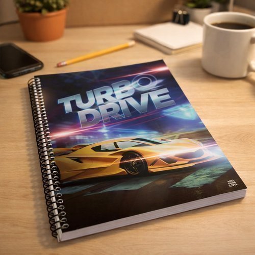 Caderno Superior Universitario Capa Dura 80 Folhas Produto Escolar Matricula Turbo