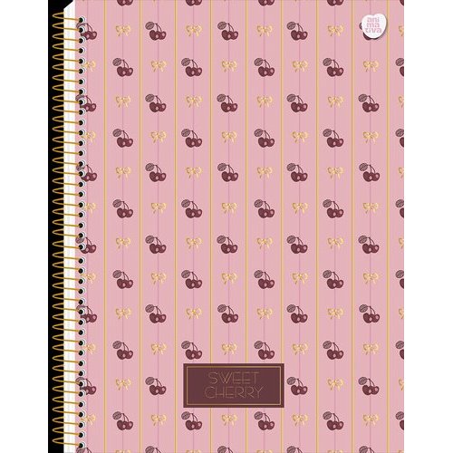 Caderno Universitário Feminino Sweet Cherry – 80 folhas