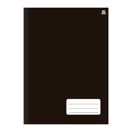 Caderno Universitário Costurado 1 matéria 96 Folhas - Preto