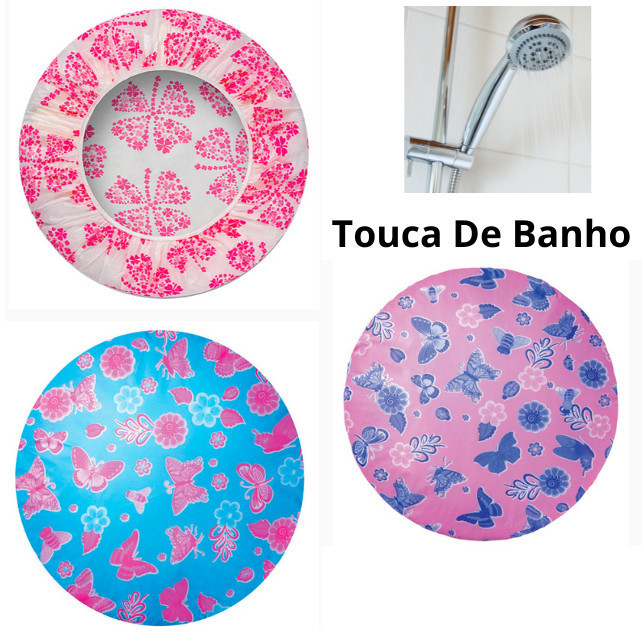 Touca de Banho Flores e Borboletas - Coleção Sorte Trevo