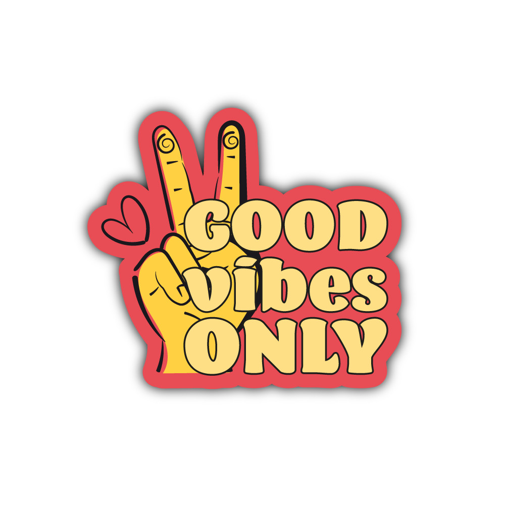 Placa Quadro Good Vibes Only Hand 2
