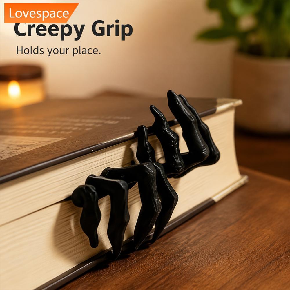 LS-STORE 3D Demon Hand Bookmark Halloween Horror Decoração Artesanato Ornamento Para Estante Mesa Festa Assustadora Favo