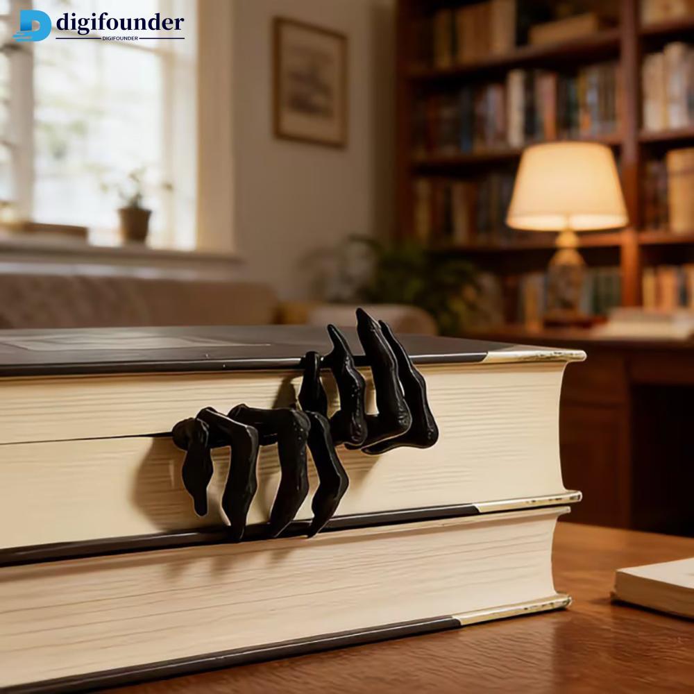 DIGIFOUNDER 3D Demon Hand Bookmark Halloween Horror Decoração Artesanato Ornamento Para Estante Mesa Favor De Festa Assu