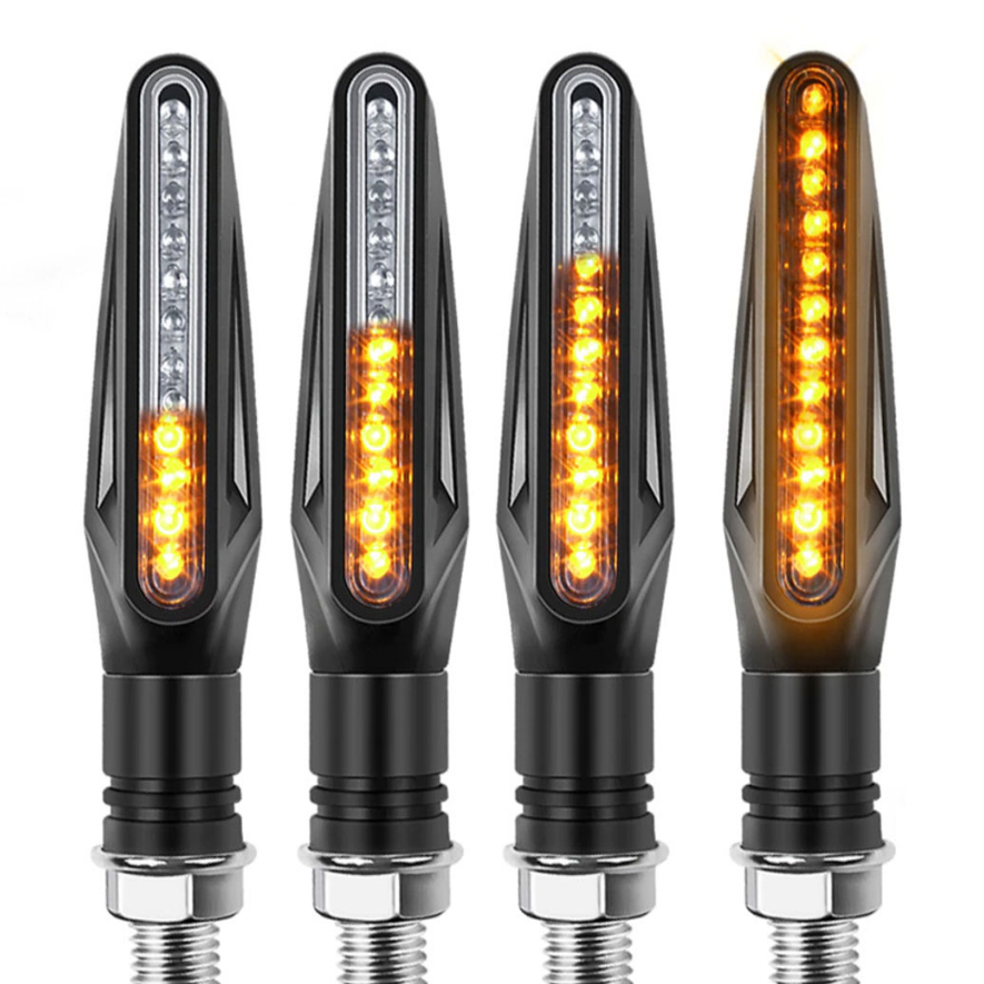 Kit 4 Piscas Moto Seta Honda Titan 125/150/160/Twister/Cb300/Yamaha Ybr/Factor/Suzuki Led Sequencial