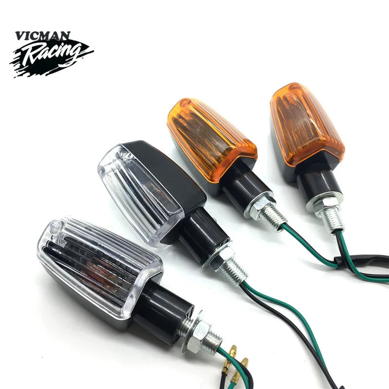Luzes de Sinalização para Motocicleta, 4 Peças, Lâmpada de Pisca Âmbar para Honda, Kawasaki, Suzuki, Yamaha, Lâmpada Uni