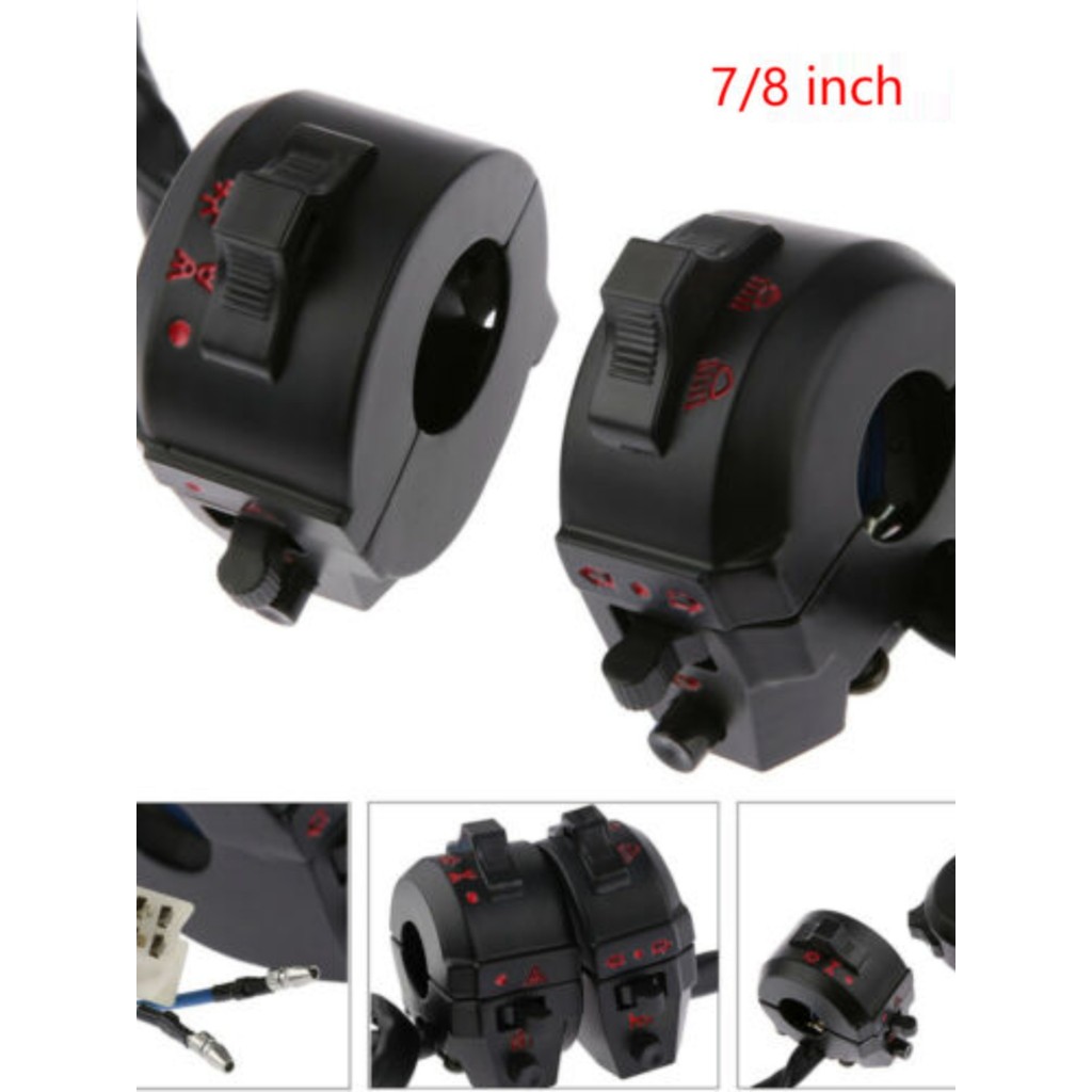 Suzuki Honda Yamaha Kawasaki interruptor da motocicleta Universal 22mm sinal de volta duplo Flash lidar com interruptor