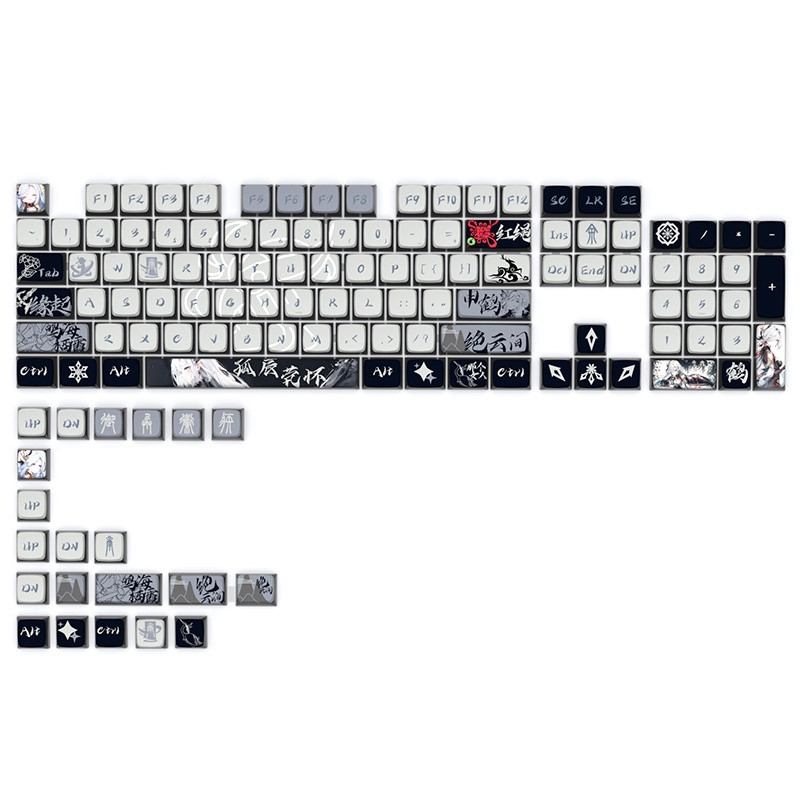 Shenhe Keycap Game anime Cherry Profile Double shot Dye-Sub pc Set 130 Teclas