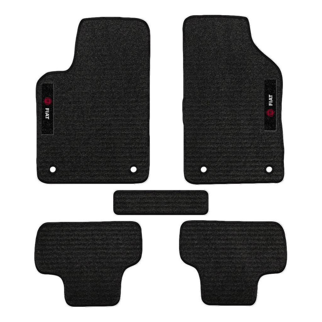 Kit de tapetes 5 peças específico Idea 2012 13 14 15 2016 Carpete Res-Preto