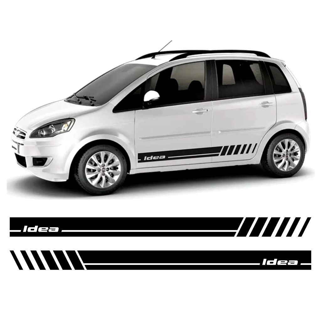 Adesivos Faixa Lateral Fiat Idea Sport Tuning Personalizado  Ft20