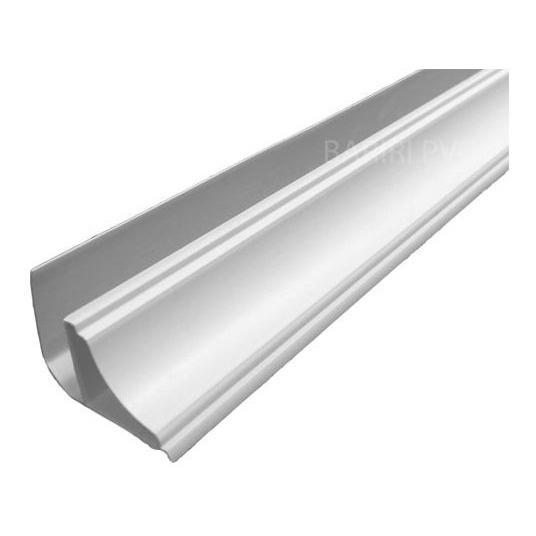 Acabamento Meia Cana Rodaforro em PVC Rodateto Plasbil Branco Material Virgem (1 metro cada)