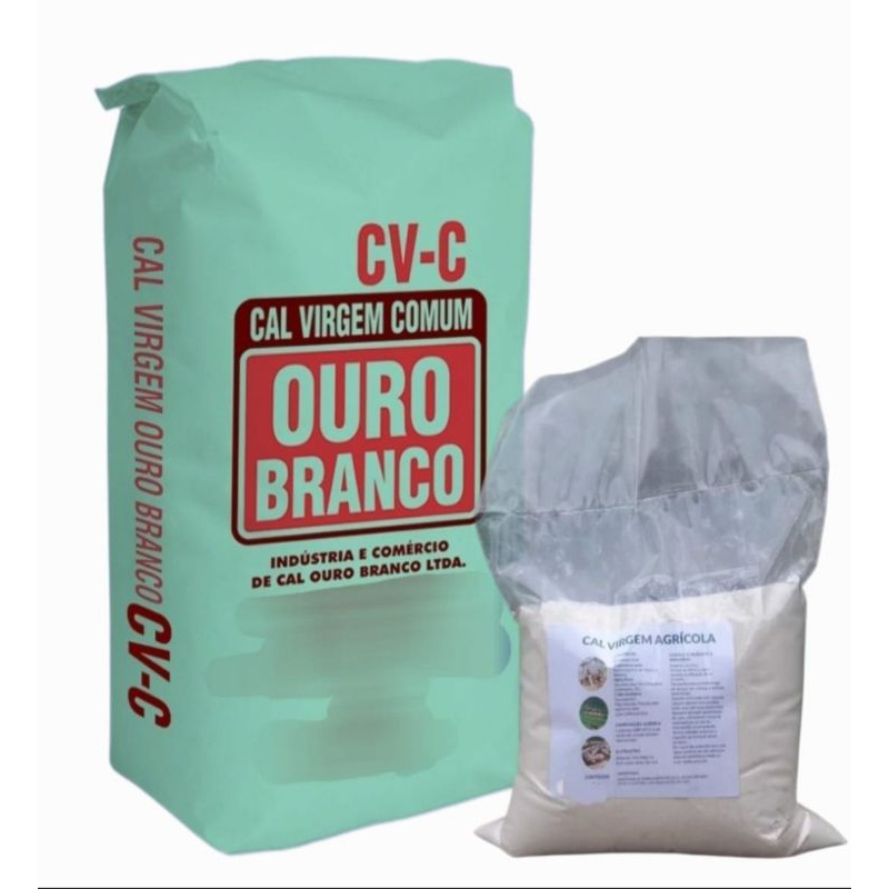 Cal Agrícola 2kg virgem, controle de doenças, poço caipira, hortas, galinheiros e chiqueiros