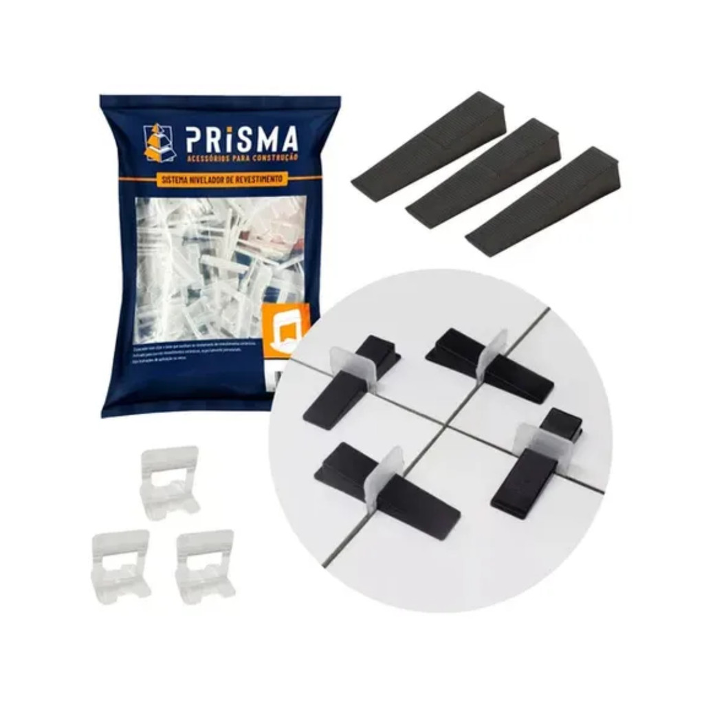 Nivelador Piso Espaçador 50 Peças Excelente Qualidade Tipo Cortag Premium Material Virgem Cunha