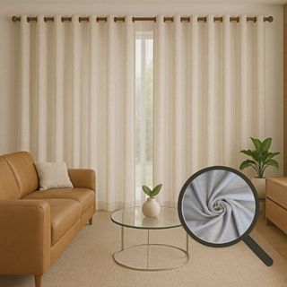 Cortina Linho Natural 3,00x2,50m Grande – Elegante, Moderna, Luxo para Sala e Quarto, Tecido Premium