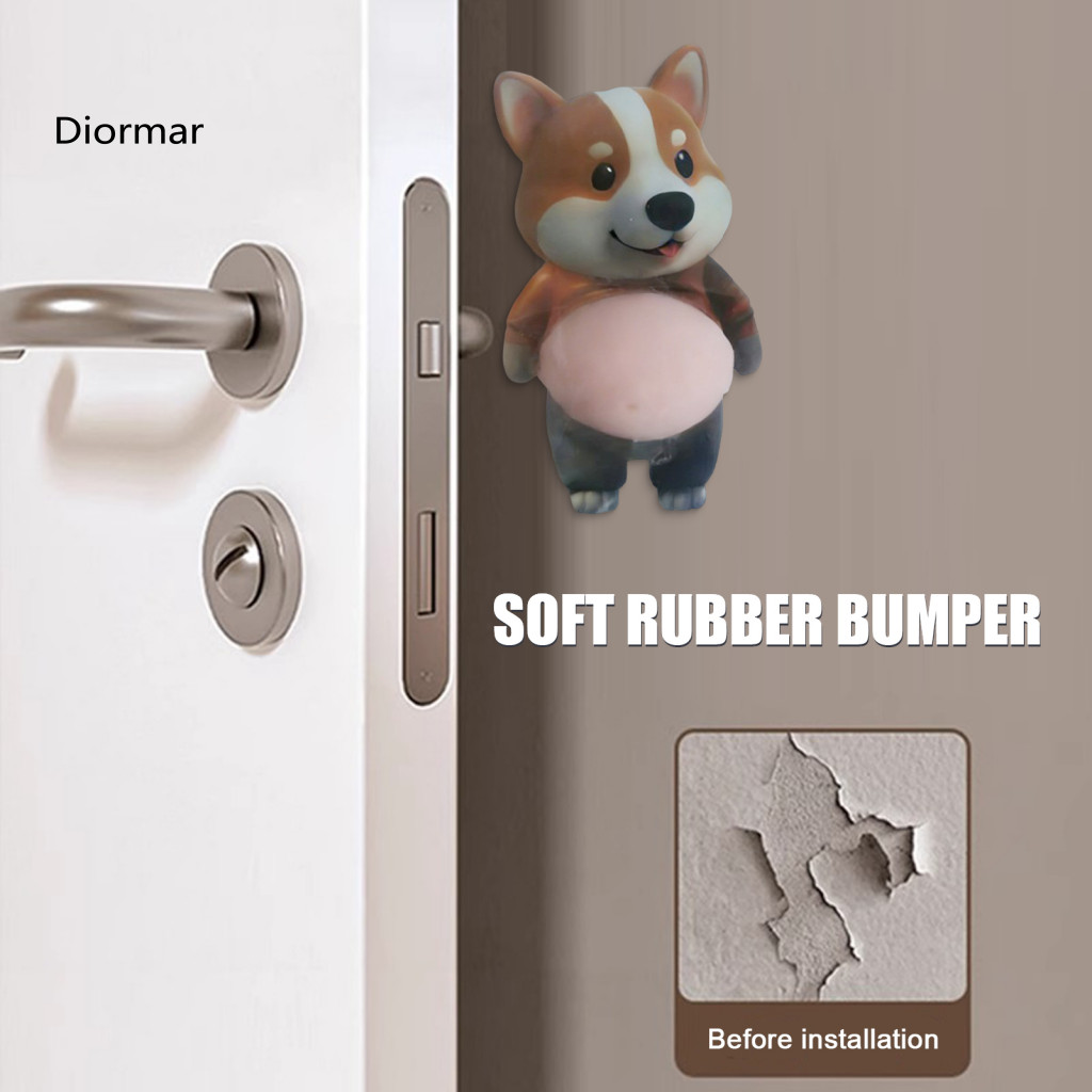 Cabinet Door Buffer Soft Rubber Bumper Anti-collision Pads – Stress Relief Dog Shape Furniture Corner Protectors for C