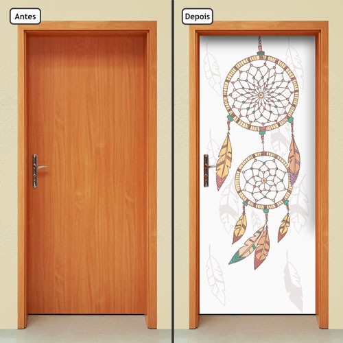 Adesivo Decorativo de Porta Parede Vidro Filtro Dos Sonhos Casa Sala Quarto