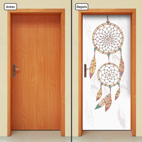 Adesivo Decorativo de Porta Parede Vidro Filtro Dos Sonhos Casa Sala Quarto